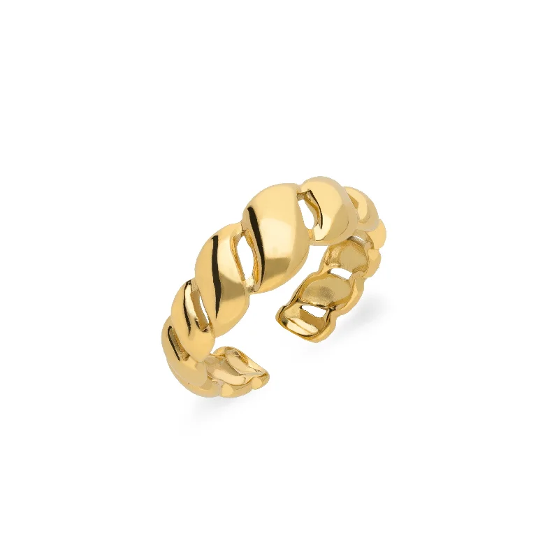 rose gold rings for women -Pretzel ring gold