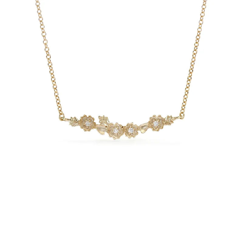 classic pearl necklaces for women -Buttercup Crescent Necklace