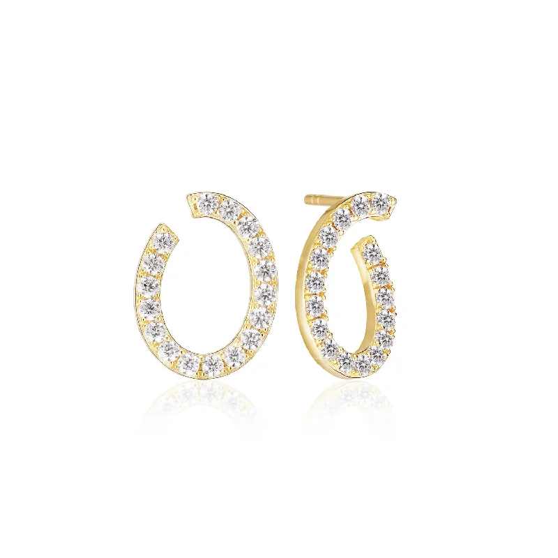 gemstone stud earrings for women -Earrings Ellisse Ovale