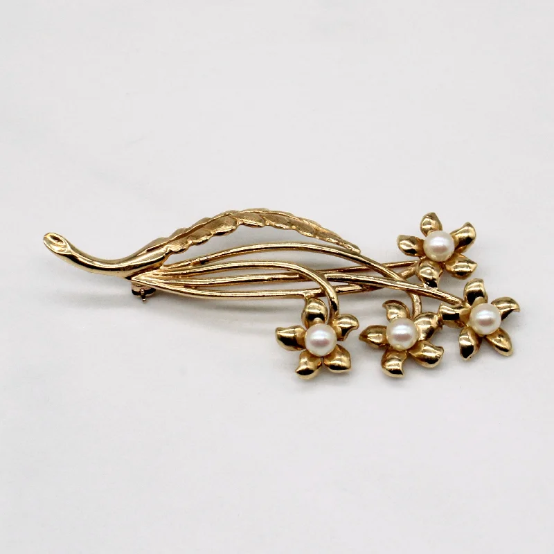 Pearl Floral Brooch