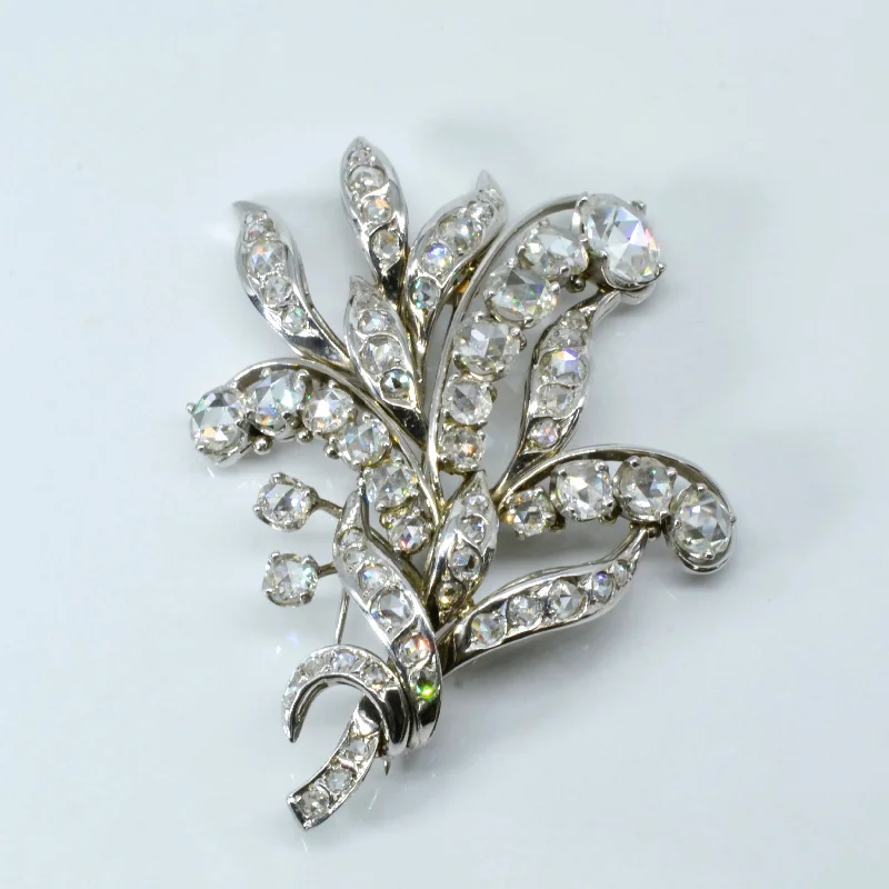 Vintage Diamond Brooch | 8.20ctw |