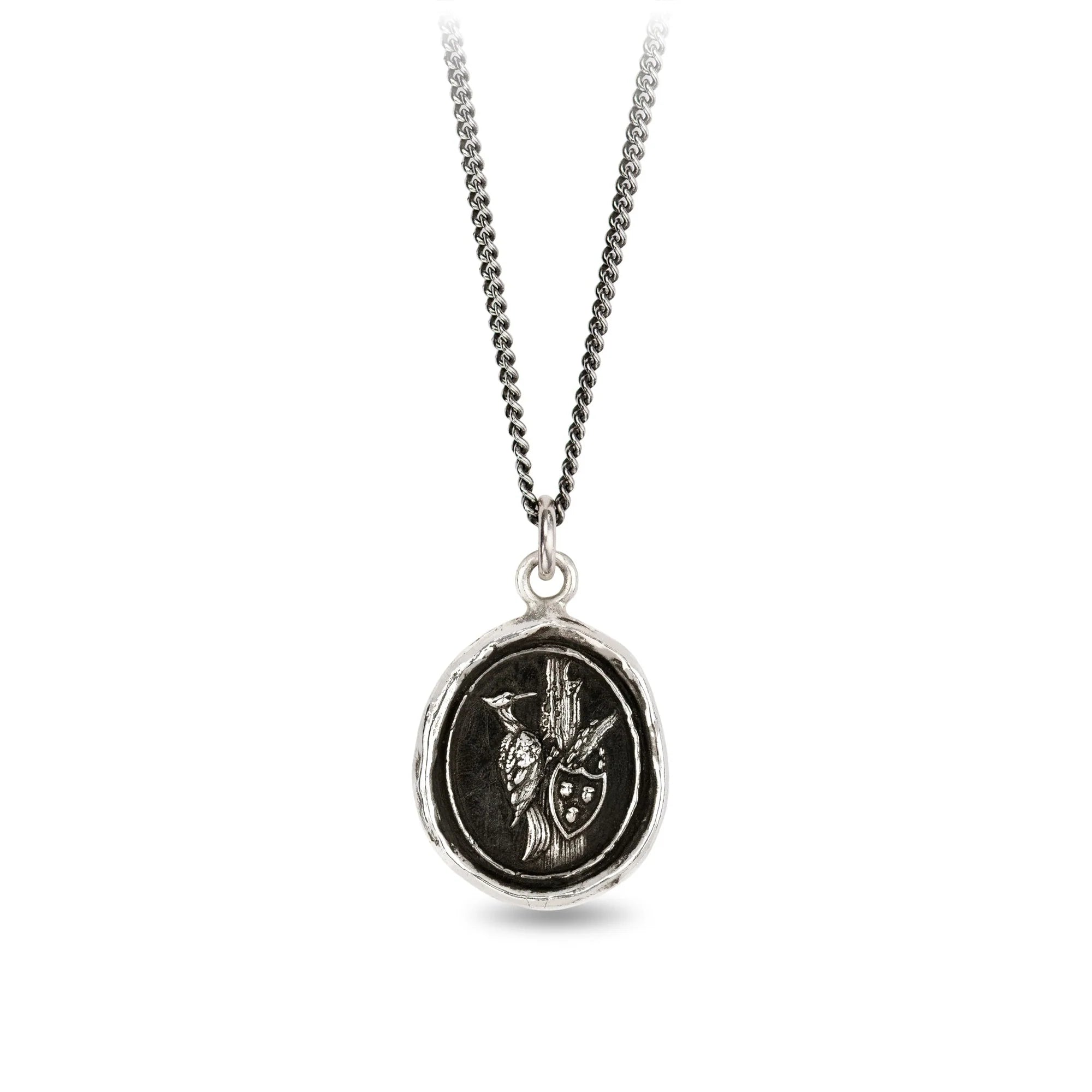 vintage necklaces for women -Pyrrha Sterling Silver "Infinite Possibilities" Talisman Pendant 18" Necklace