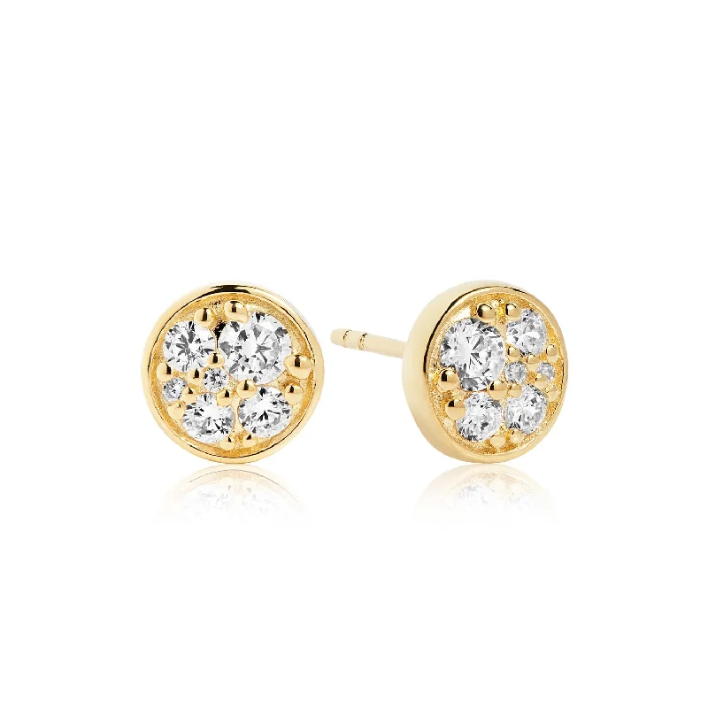 chic earrings for women -Earrings Novara Piccolo with black zirconia