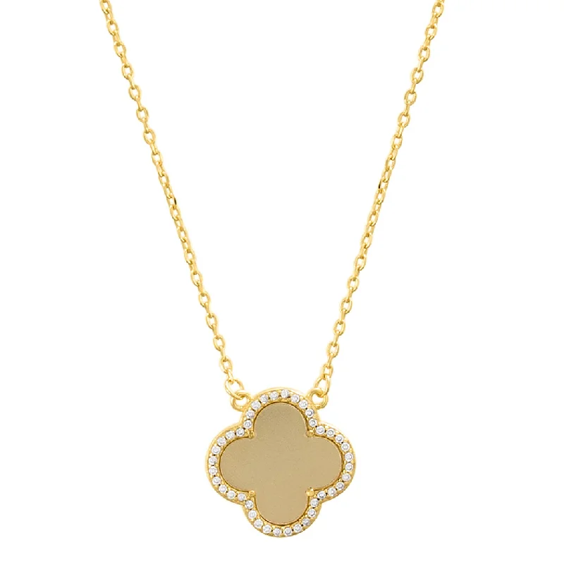 infinity necklaces for women -14k Gold Plated Clover Halo Necklace