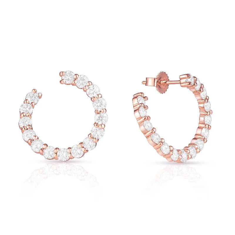 minimalist earrings for women -Sparkler Swirl Hoops