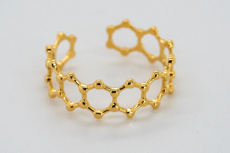 unique rings for women -Hexagon Link Ring - RI130101G