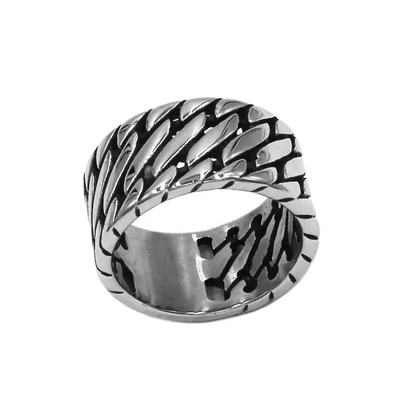 eternity bands for women -Stainless Steel Cuban Link Ring