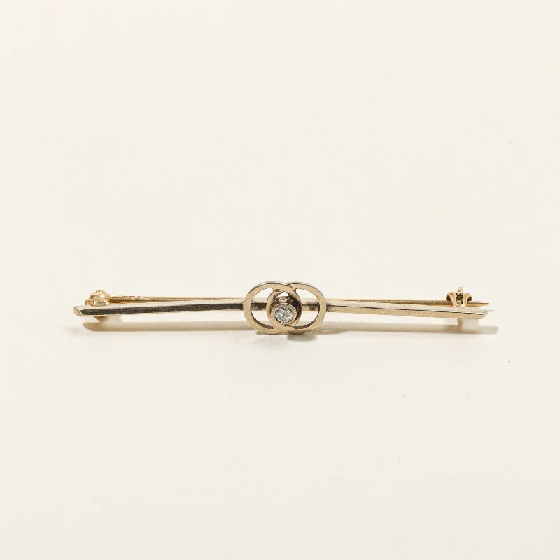 Old European Cut Diamond Brooch | 0.05ct |