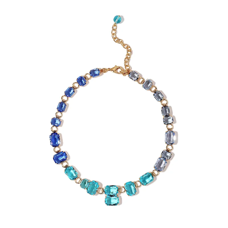 modern gemstone necklaces for women -Crillon Crystal Necklace