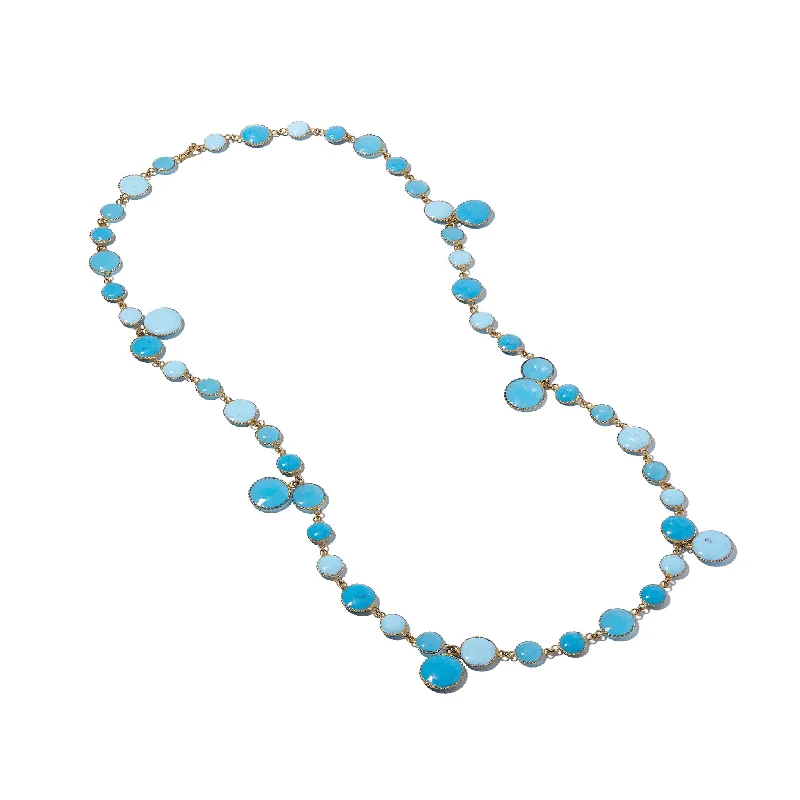 statement gold necklaces for women -Pixel Necklace in Turquoise