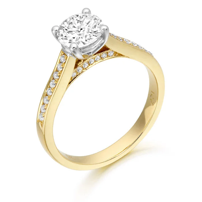 wedding ring sets for women -Adele CZ Dress Ring - 9ct Yellow Gold