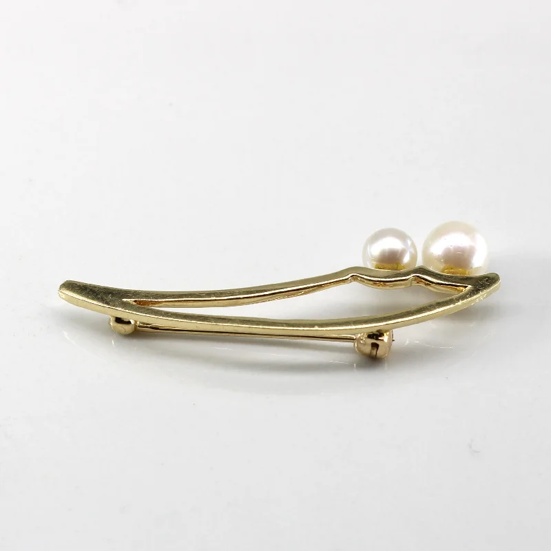 Pearl Gold Brooch