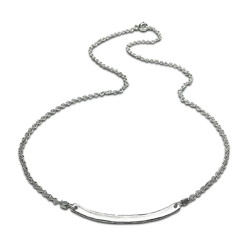 chunky necklaces for women -Curved Bar Necklace