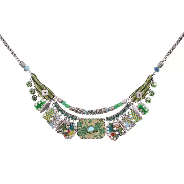 gemstone necklaces with gold chain -Trees of Green 'Hechtia' Necklace