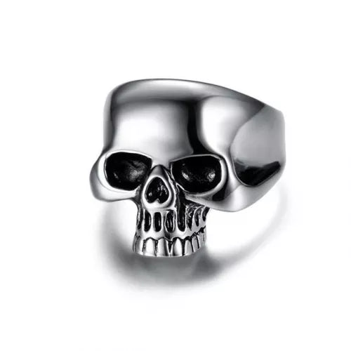 modern engagement rings for women -Stainless Steel Skull Ring