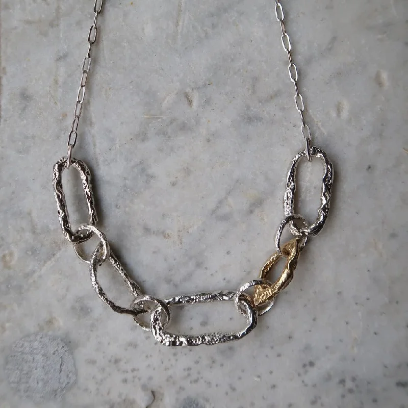 silver chain necklaces for women -Wreckage Chain