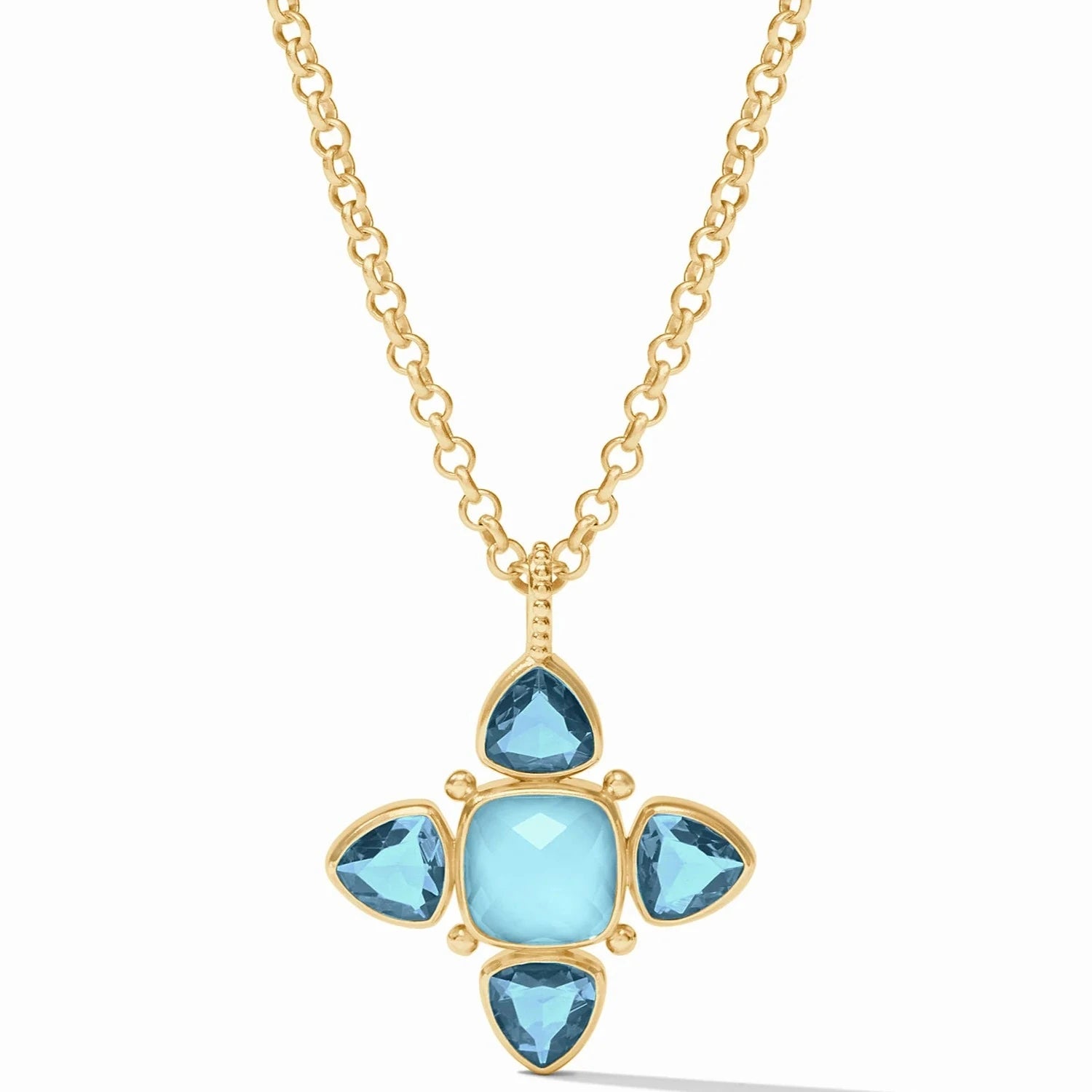 infinity necklaces for women -Julie Vos Aquitaine Pendant Necklace, Iridescent Capri Blue