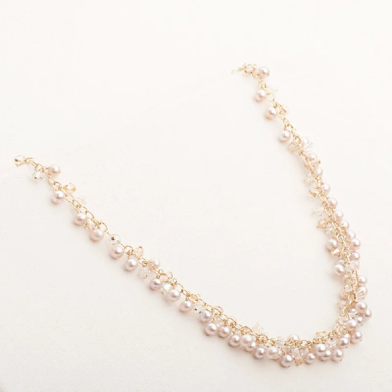 engraved necklaces for women -Tapered Rosie Pearl Necklace