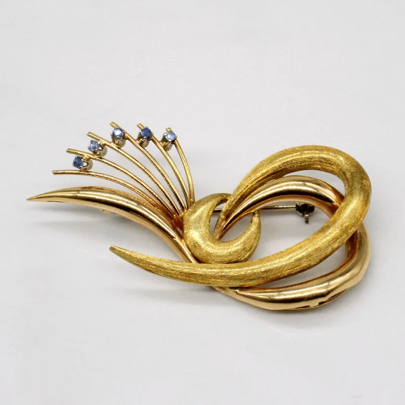 Ornate Sapphire Brooch | 0.16ctw |