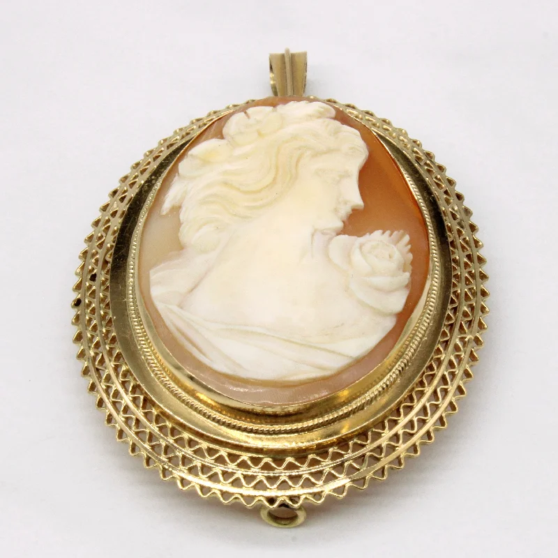 Carved Shell Cameo Brooch & Pendant | 30.00ct |