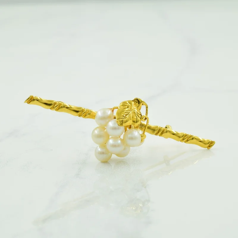 Cultured Pearl Brooch | 4.00ctw |