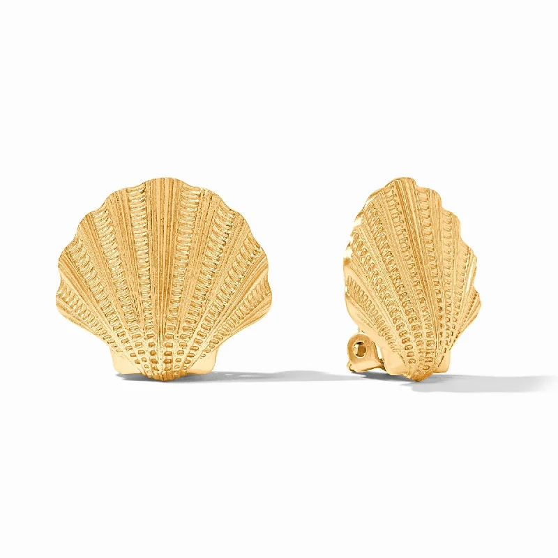 romantic earrings for women -Sanibel Shell Clip