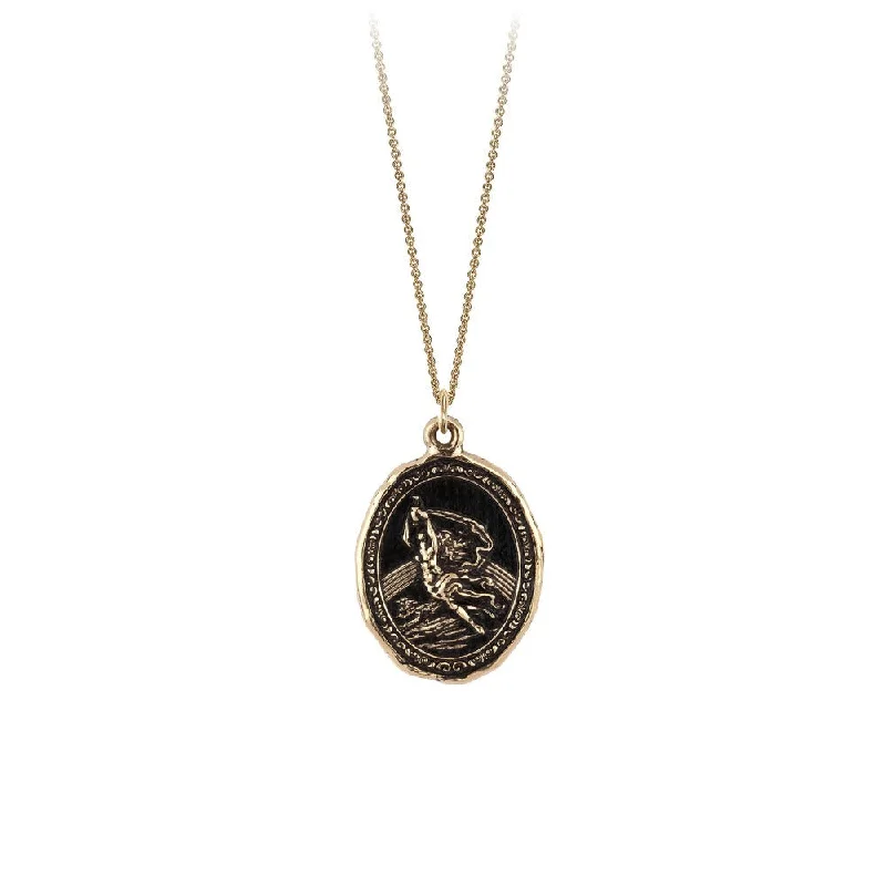 custom name necklaces for women -14k Gold Iris Goddess Talisman