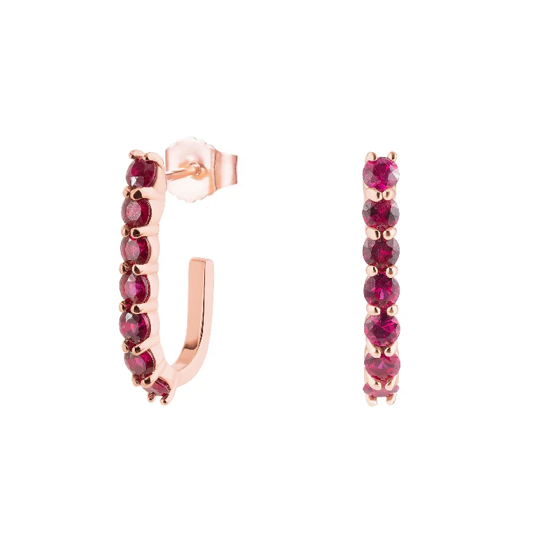 luxury diamond earrings for women -Ruby Sparkler Pin Earrings