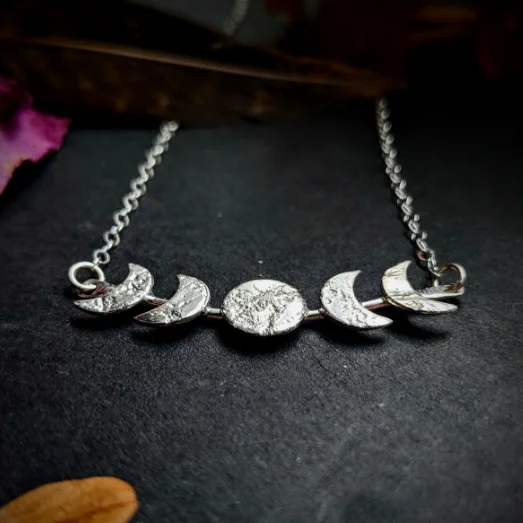 luxurious necklaces for women -Five Moon Phase Necklace