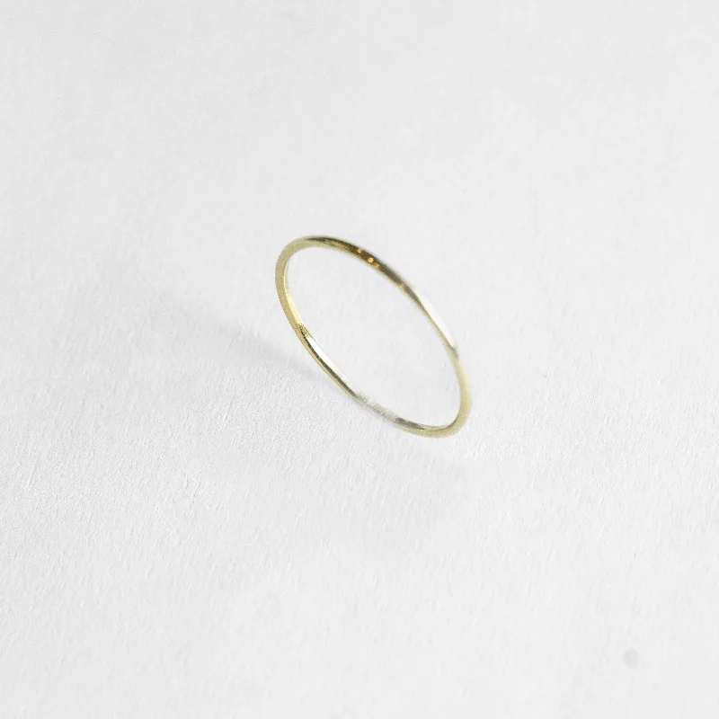 unique engagement rings -Skinny Ring, Solid 14k Gold