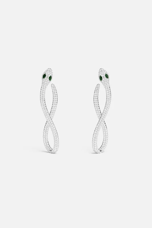 adjustable earrings for women -Pavé Kaa Earrings