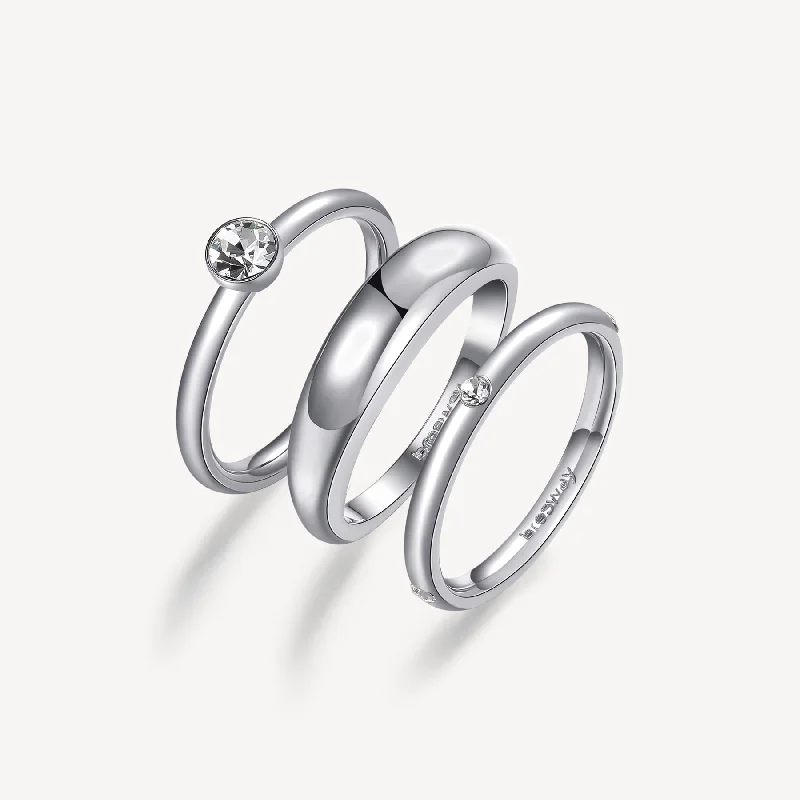 platinum rings for women -Brosway SYMPHONIA RING - YM95