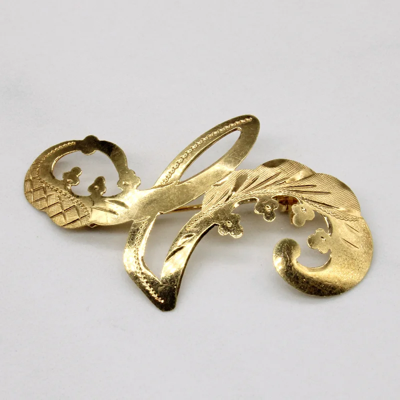 18k Yellow Gold Brooch