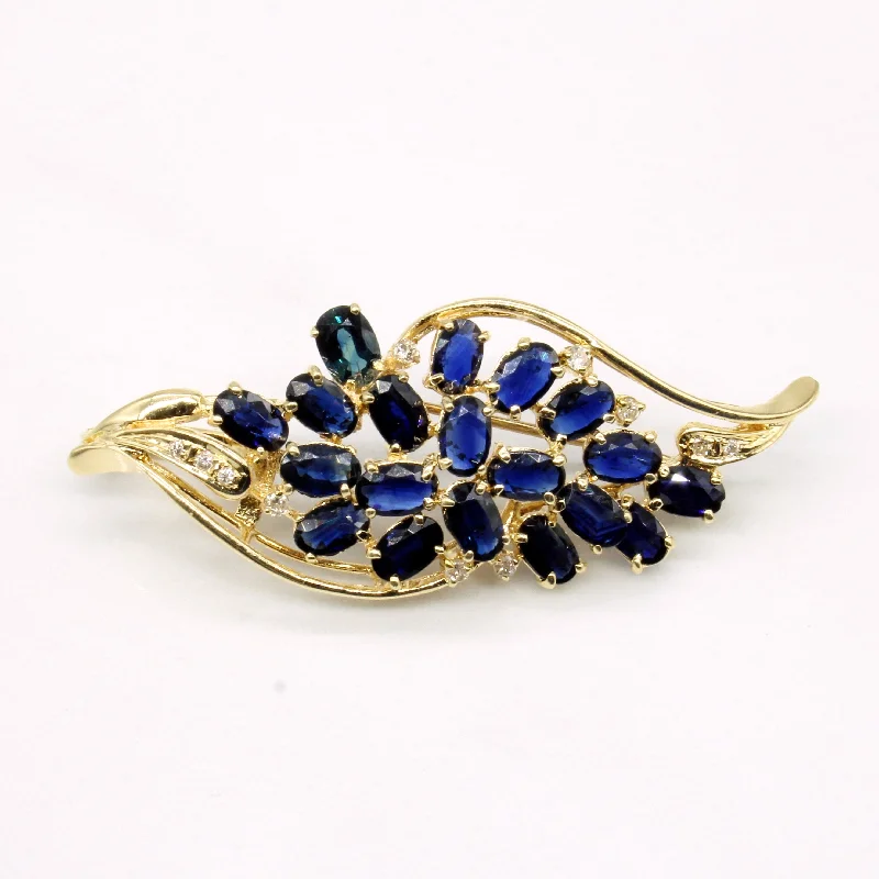 Sapphire & Diamond Modified Brooch & Pendant | 3.42ctw, 0.05ctw |