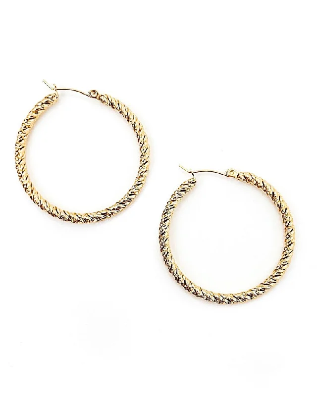 custom hoop earrings for women -Elizabeth Gold Hoop Earrings