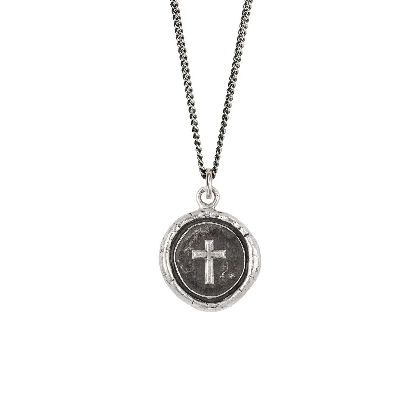 classic pearl necklaces for women -Cross Talisman