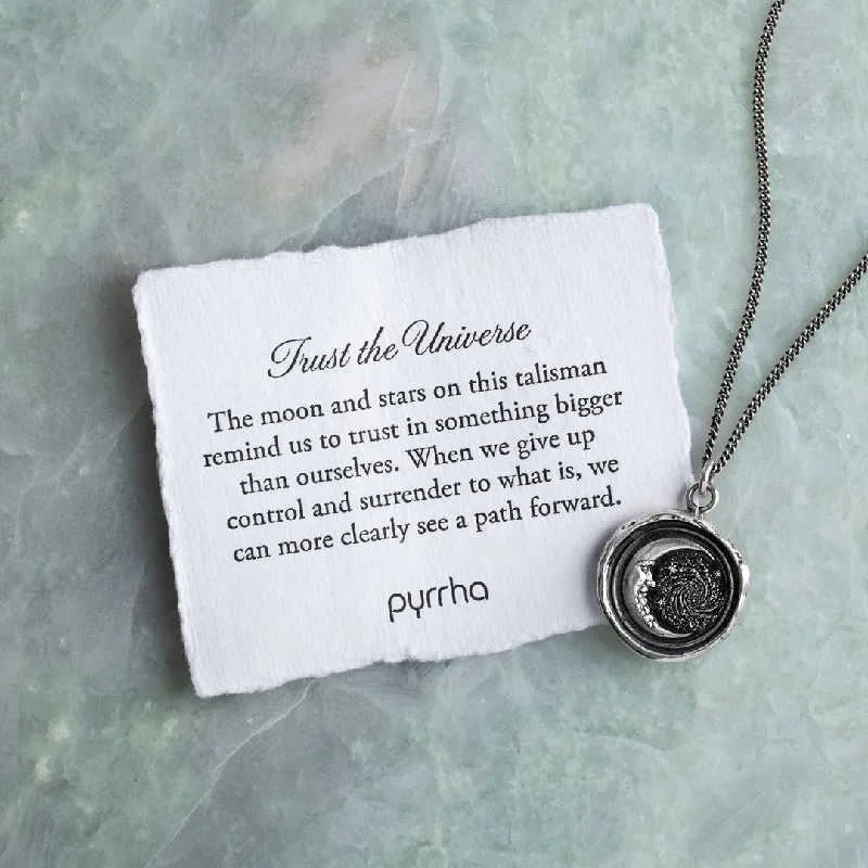 anniversary necklaces for women -Trust the Universe Talisman