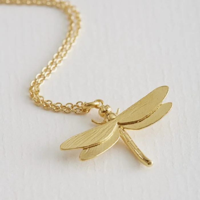 minimalist necklaces for women -Dragonfly Pendant Necklace