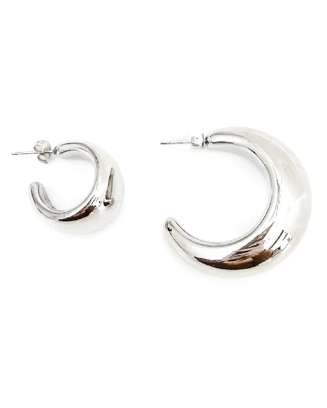 pearl stud earrings for women -Enoch Silver Earrings || Choose Size