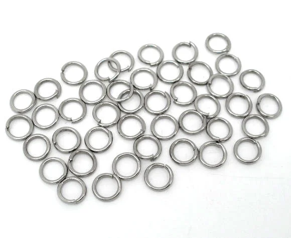 infinity rings for women -Sexy Sparkles 800 Pcs Silver Tone Open Jump Rings Alloy 7mm