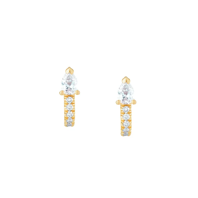 stylish gemstone earrings for women -Serpent Huggies