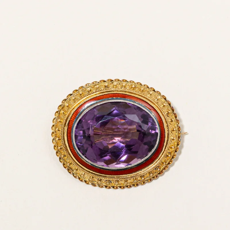 Large Amethyst Brooch | 27.50ct |