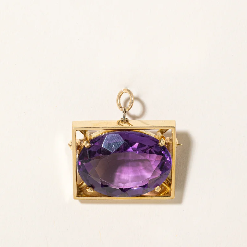 Amethyst Modified Pendant & Brooch | 18.20ct |