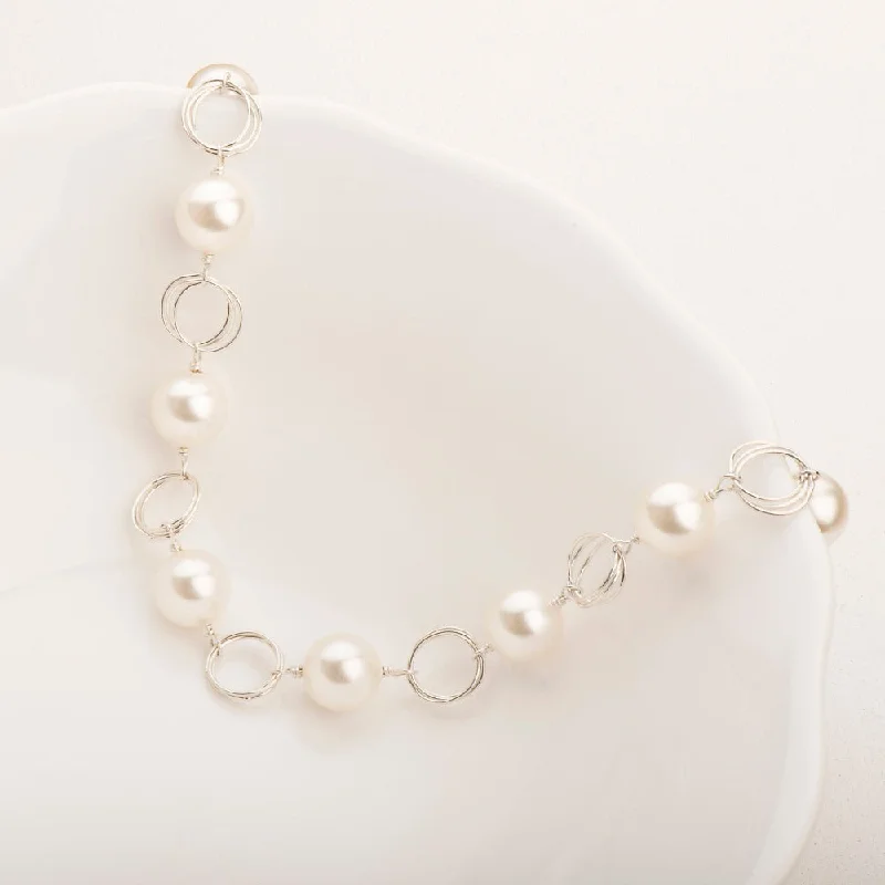 dainty silver necklaces for women -Ashley Necklace in Pearl