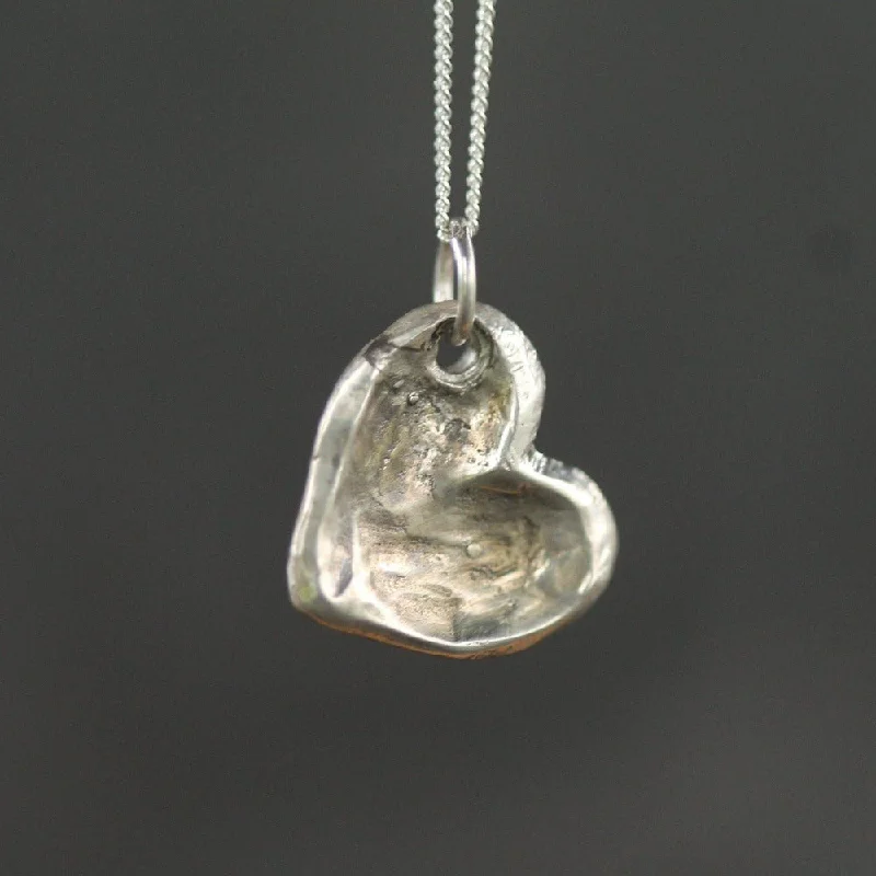 bridal necklaces for women -Heart Pebble Pendant