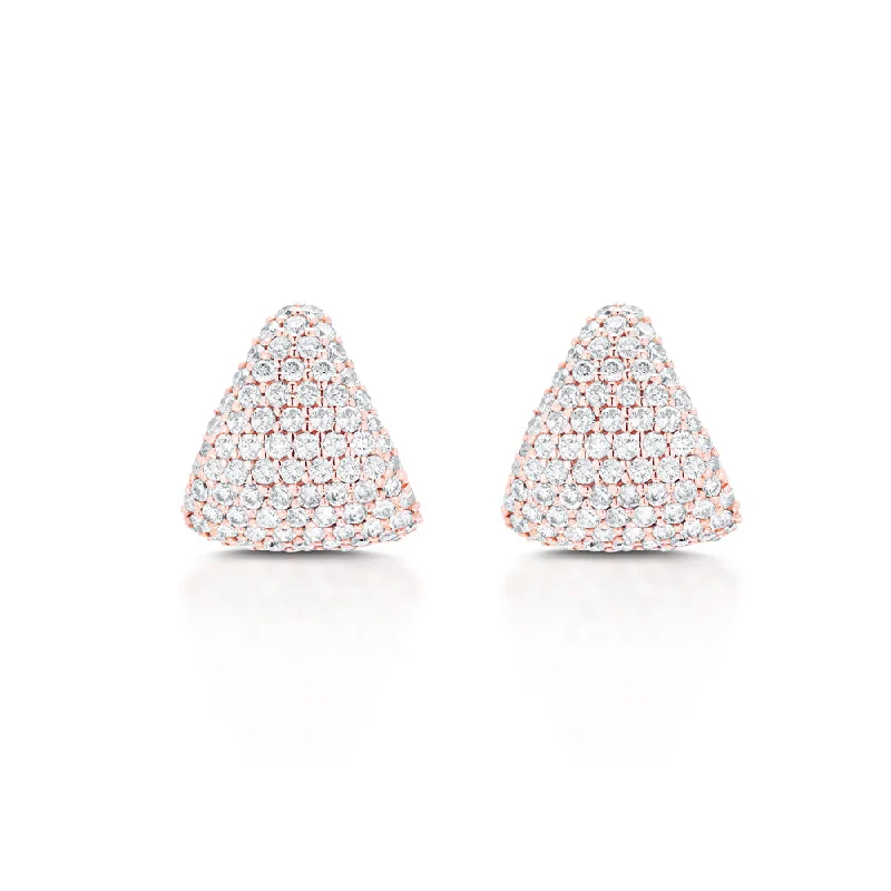 casual earrings for women -Diamond Earring Cup