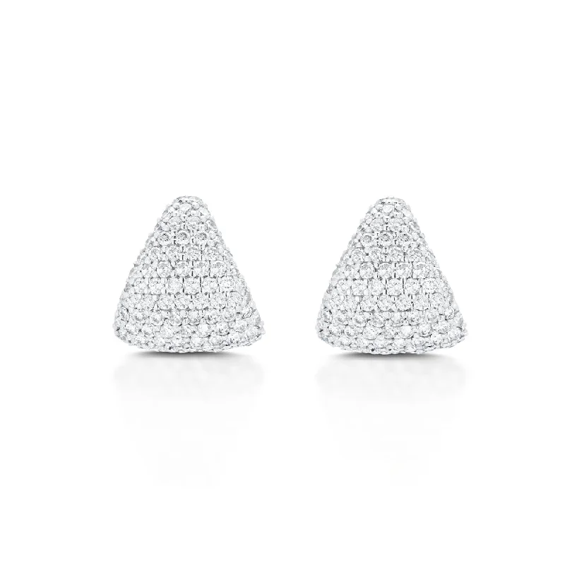 geometric earrings for women -Diamond Earring Cup