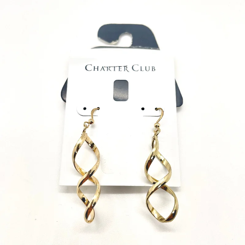 luxurious gold earrings for women -Earrings Dangle/drop By Charter Club