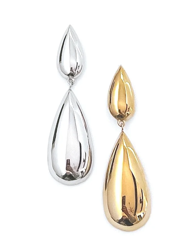 handmade silver earrings for women -Eros Teardrop Earring || Choose Color