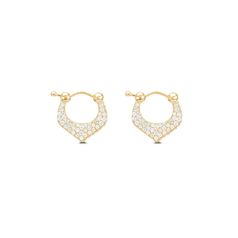 wedding earrings for women -Diamond Nirvana Huggies